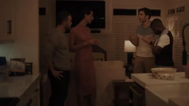 A.L.C. Ansel Printed Ruched Dress worn by Mindy (Jojo Brown) as seen in Single Drunk Female (S02E07)