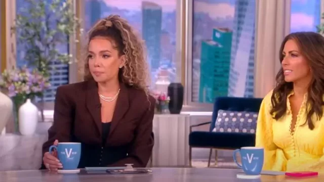 Mugler Corset Detail Blazer worn by Sunny Hostin as seen in The View on  April 20, 2023