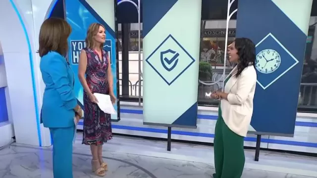 Loeffler Randall Fae Platform Heel Sandals worn by Savannah Guthrie as seen in Today on April 20, 2023