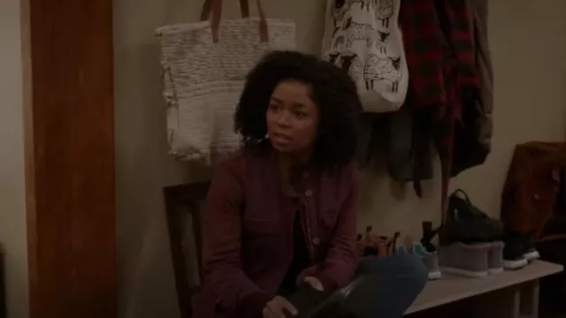 Lucky Brand Burgundy Military Utility Jacket worn by Dr. Simone Griffith (Alexis Floyd) as seen in Grey's Anatomy (S19E16)