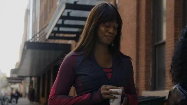 LNDR Quilt­ed Jack­et worn by Kacy Duke (Laverne Cox) as seen in Inventing Anna (S01E02)