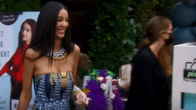 Jiamini Kenya Mtwana Neck Piece worn by Noella Bergener as seen in The Real Housewives of Orange County (S16E06)