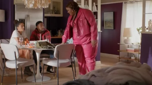 Nina Parker Plus Size Pleather Cargo-Pocket Utility Pants worn by Nicky (Nicole Byer) as seen in Grand Crew (S02E08)