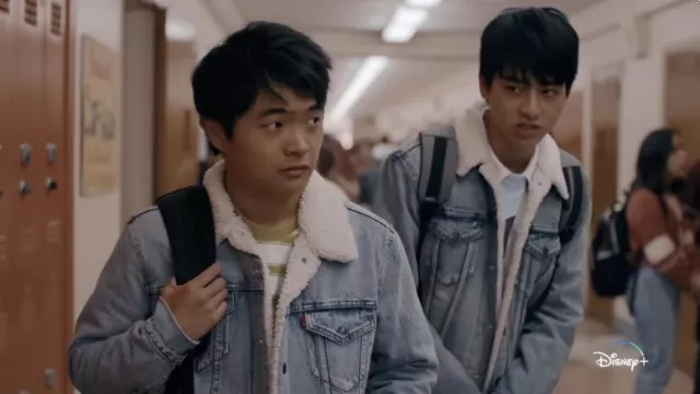 Levi's Sherpa Trucker Jacket worn by Jin Wang (Ben Wang) in American Born Chinese (Season 1)