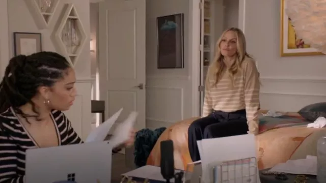 La Ligne Boyfriend Lean Lines Sweater worn by Laura Fine-Baker (Monet Mazur) as seen in All American (S05E17)