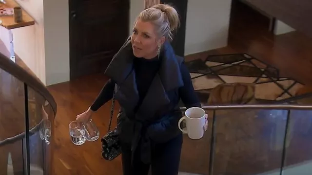 Norma Kamali Sleeveless Sleeping Bag Vest worn by Dr. Jen Armstrong as seen in The Real Housewives of Orange County (S16E16)