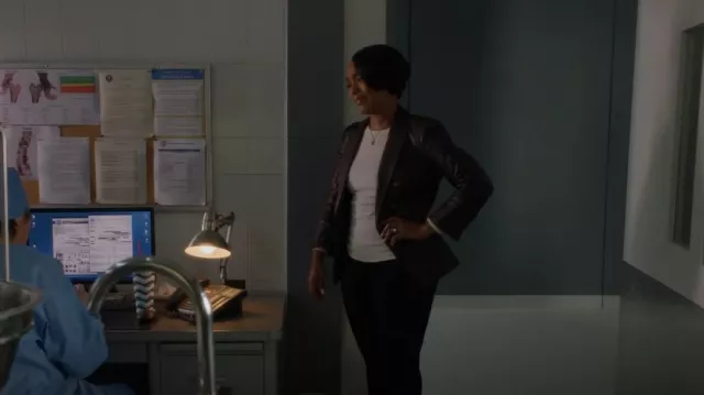 Veronica Beard Oneta Dickey Blazer worn by Athena Grant (Angela Bassett) as seen in 9-1-1 (S06E15)