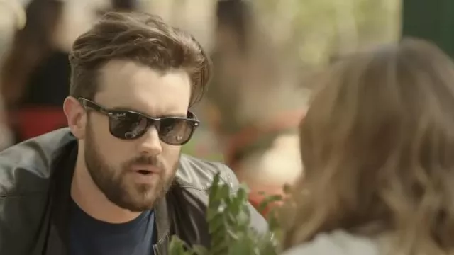 Ray-Ban Wayfarer sunglasses worn by Charles (Jack Whitehall) as seen in Robots