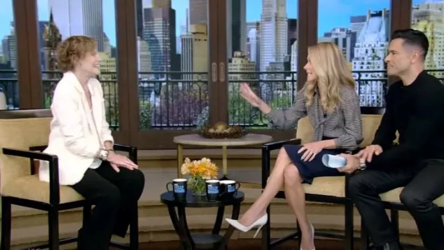 Cinq a Sept Khloe Boucle Blazer worn by Judy Blume as seen in LIVE with Kelly and Mark on April 26, 2023
