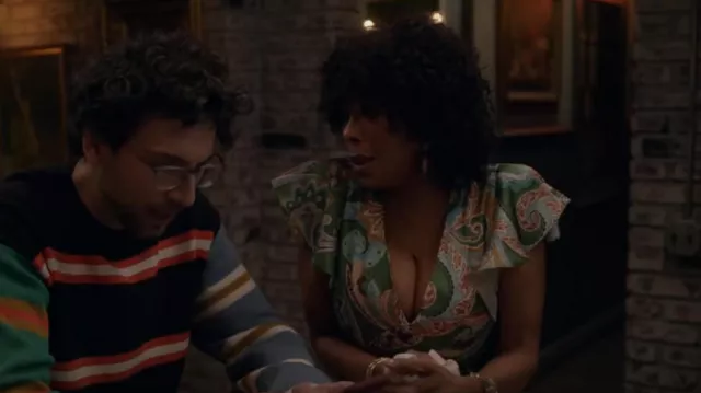 Zara Multi Color Print Jumpsuit worn by Cricket (Angela E. Gibbs) as seen in Not Dead Yet (S01E11)