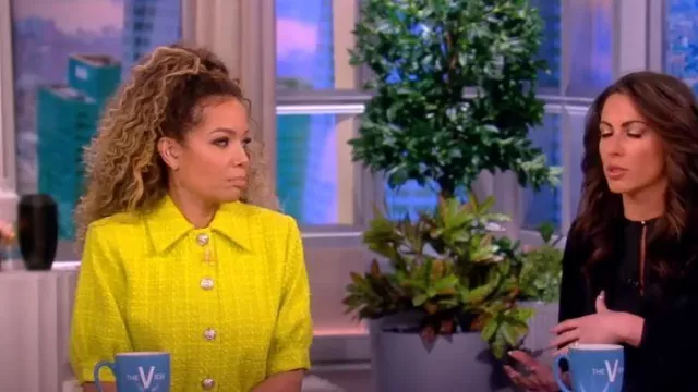L'Agence Cove Tweed Jacket worn by Sunny Hostin as seen in The View on April 27, 2023
