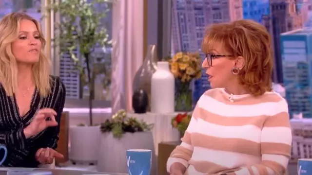 Lafayette 148 New York Rugby Stripe Sweater worn by Joy Behar as seen in The View on April 27, 2023