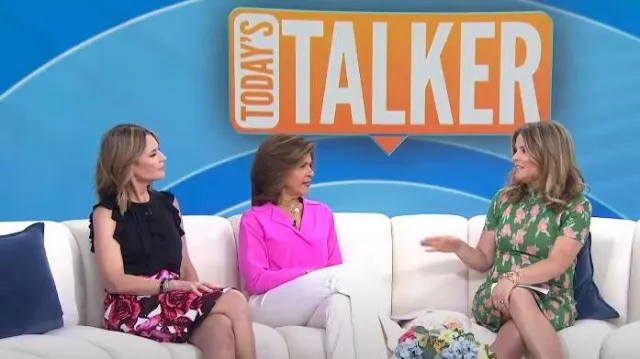 Prada Floral-Print Skirt worn by Savannah Guthrie as seen in Today on April 26, 2023