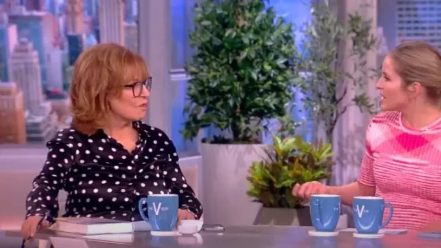 Sergio Hudson Printed Silk Stretch Shirt worn by Joy Behar as seen in The View on April 28, 2023
