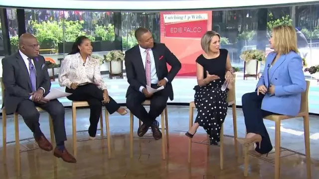 Max Mara Wool Double-Breasted Blazer worn by Edie Falco as seen in Today on May 1, 2023