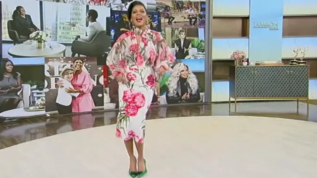 Gianvito Rossi Jaipur Maxi-Gemstone Pumps worn by Tamron Hall as seen in Tamron Hall on April 26, 2023