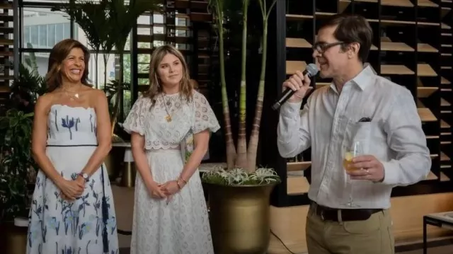 Lela Rose Garden Fil Coupe Strapless Midi Dress worn by Hoda Kotb as seen in Today with Hoda & Jenna on May 1, 2023