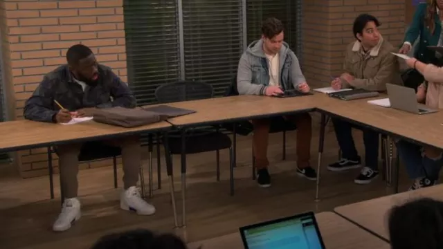 Adidas Postmove Mid Lifestyle Athletic Shoes Leather Cloud worn by Malcolm Butler (Sheaun McKinney) as seen in The Neighborhood (S05E19)