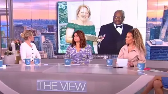 Diane von Furstenberg Gladys Reversible Top worn by Ana Navarro as seen in The View on May 5, 2023