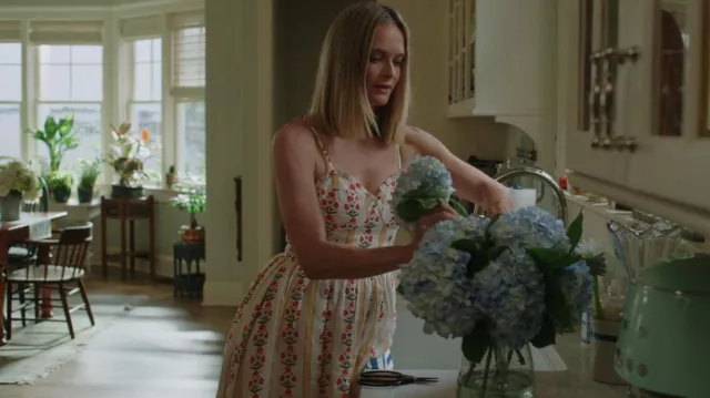 Agua by Agua Bendita Acacia Carmina Dress worn by Susannah (Rachel Blanchard) as seen in The Summer I Turned Pretty (S01E01)