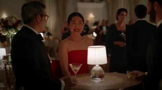 Alexia María Margaret Bow Silk Dress worn by Laurel (Jackie Chung) as seen in The Summer I Turned Pretty (S01E07)