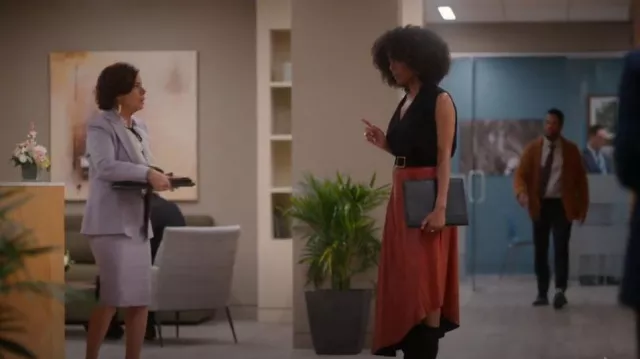 A.L.C. Tracy Skirt worn by Beverly Crest (Leslie Silva) as seen in So Help Me Todd (S01E19)
