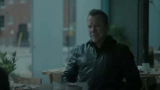 John Varavtos York Jacket worn by John Weir (Kiefer Sutherland) as seen in Rabbit Hole (S01E08)