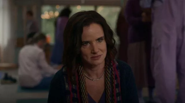 Pyramid Collection Boho Sweater Jacket worn by Natalie (Juliette Lewis) as seen in Yellowjackets (S02E05)