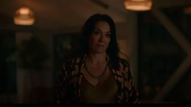 Dannijo New Moss Mossy Maxi Slip Dress worn by Teen Lottie (Courtney Eaton) as seen in Yellowjackets (S02E05)