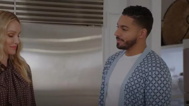 Sandro Cross Cardigan worn by Jordan Baker (Michael Evans Behling) as seen in All American (S05E19)