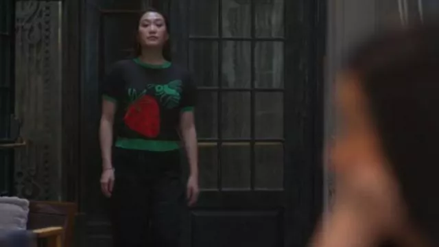 Saint Geraldin Sid Crew Strawberry Fields Forever in Jet/Kelly worn by Sumi (Kara Wang) as seen in Good Trouble (S05E08)