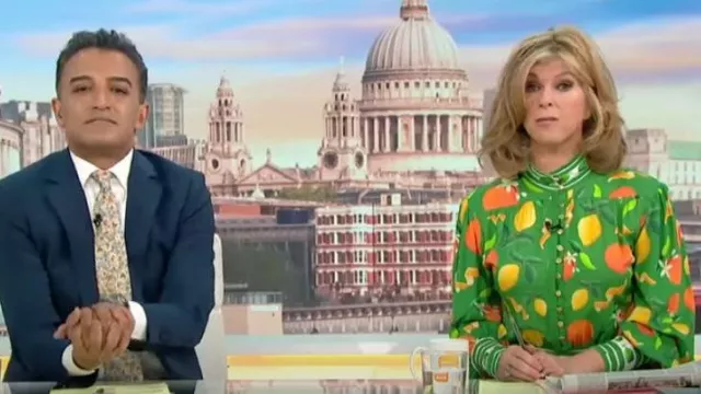 Bonita Collective The Zesty Garnish Dress worn by Kate Garraway as seen in Good Morning Britain on April 28, 2023