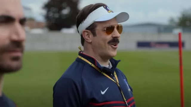 Ray-Ban Aviator Metal II sunglasses worn by Ted Lasso (Jason Sudeikis) as seen in Ted Lasso (S03E09)