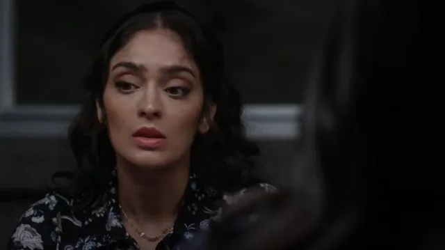 Aritzia Button Down Top worn by Allie Rajan (Mandeep Dhillon) as seen in CSI: Vegas (S02E20)