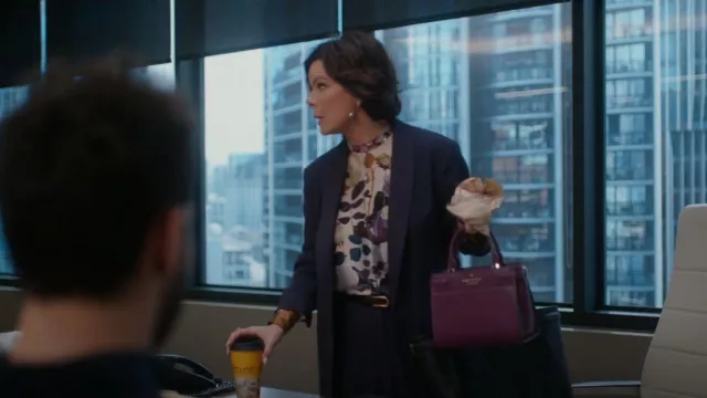 Kate Spade Staci Saffiano Leather Small Satchel worn by Margaret (Marcia Gay Harden) as seen in So Help Me Todd (S01E20)