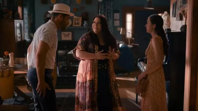 Elizabeth and James Suede Fringe Pouch Crossbody Bag worn by (Anneliese Judge) as seen in Sweet Magnolias (S02E10)