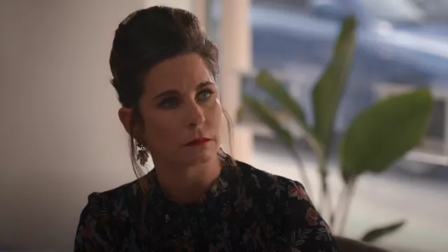 Veronica Beard Gabi Dress worn by Mary Vaughn Lewis (Allison Gabriel) as seen in Sweet Magnolias (S02E09)