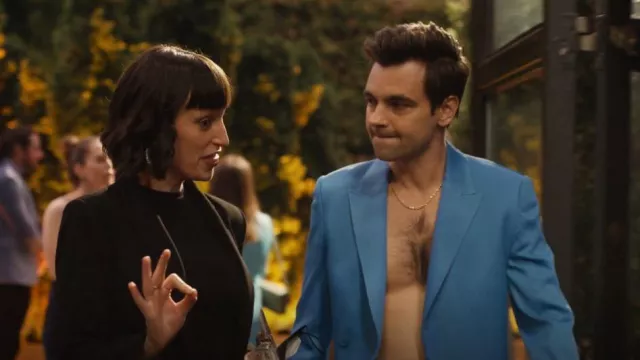 Asos design Wide Leg Suit Jacket worn by Cary Dubek (Drew Tarver) as seen in The Other Two (S03E01)