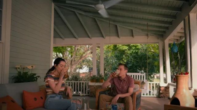 Madewell Textured Tee in Stripe worn by Annie(Anneliese Judge) as seen in Sweet Magnolias (S02E01)