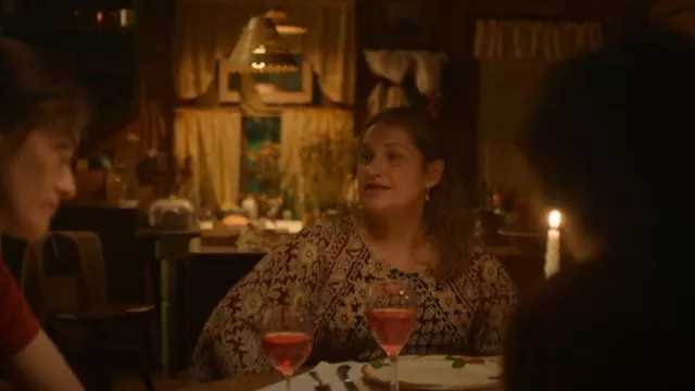 Raleigh Vintage 1970s Printed Maxi Dress worn by Frankie (Merritt Wever) as seen in Tiny Beautiful Things (S01E05)