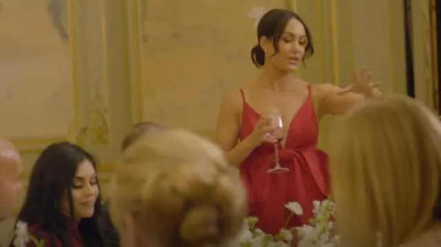 Elisabetta Franchi Robe de poupée avec maxi nœud portée par Brie Bella comme on le voit dans Nikki Says I Do (S01E04)