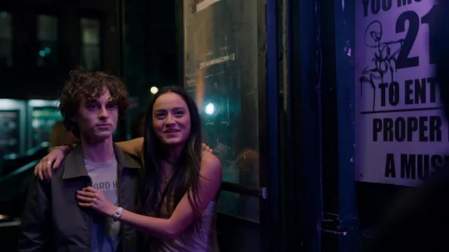 Casio white digital watch worn by Sam (Chase Sui Wonders) as seen in City on Fire (S01E01)