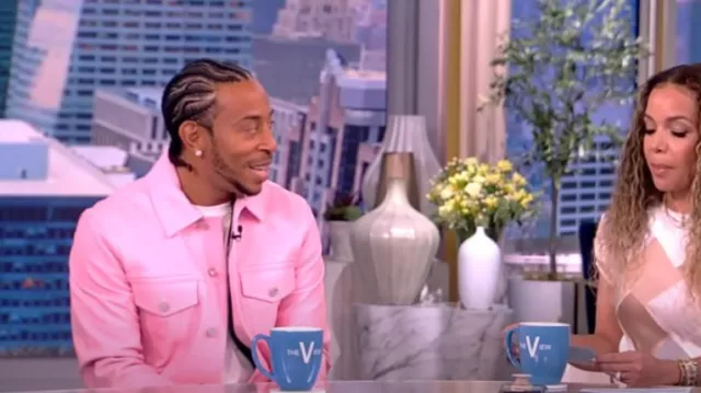 Purple Brand Leather Trucker Jacket worn by Ludacris as seen in The View on May 15, 2023