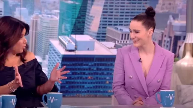 Veronica Beard Miller Dickey Jacket worn by Rachel Brosnahan as seen in The View on May 15, 2023