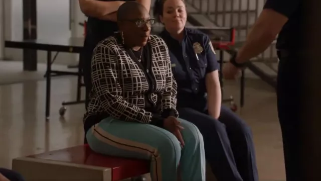 Palm Angels Classic Track Pants worn by Henrietta 'Hen' Wilson (Aisha Hinds) as seen in 9-1-1 (S06E18)