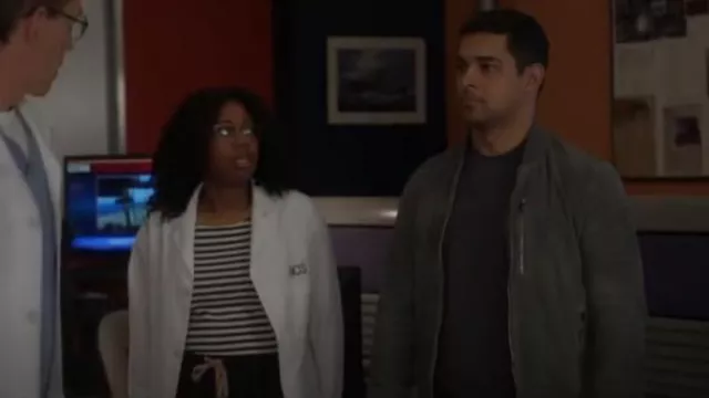 All Saints Kem­ble Suede Bomber Jack­et worn by Nick Torres (Wilmer Valderrama) as seen in NCIS (S20E21)