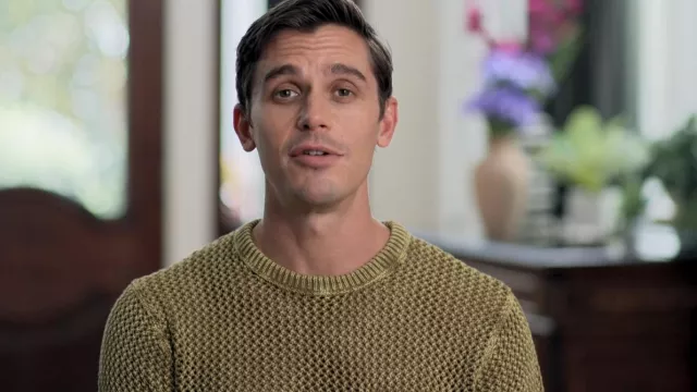 Stussy Pigment Dyed Loose Gauge Sweater worn by Antoni Porowski as