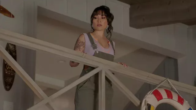 Free People Ziggy Denim Overalls worn by Jamie (Miya Horcher) as seen in All American (S05E20)