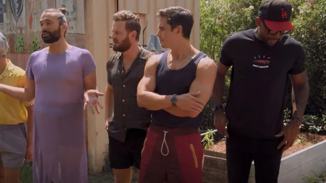 Isabel Marant Panelled Drawstring Shorts worn by Antoni Porowski as seen in Queer Eye (S07E07)
