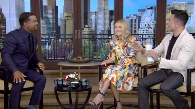 Gabriela Hearst Meyers Long-Sleeve Shirtdress worn by Kelly Ripa as seen in LIVE with Kelly and Mark on May 16, 2023
